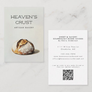 Sourdough Micro Bakery Modern QR Code Business Card