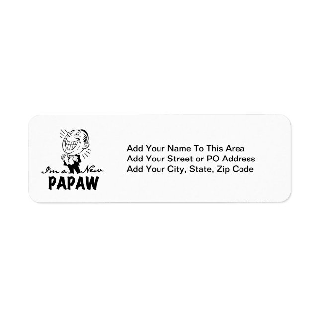 Souriant de nouveaux t-shirts et cadeaux Papaw (Devant)