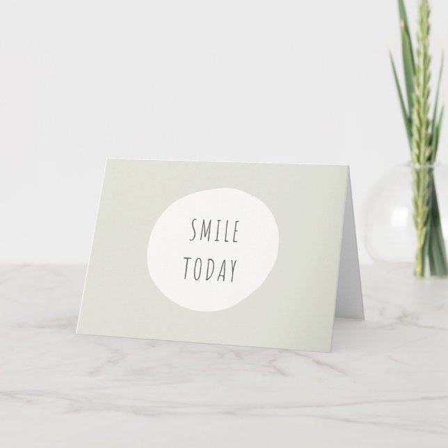 souriez aujourd'hui. Cartes de vœux pliées (Devant)