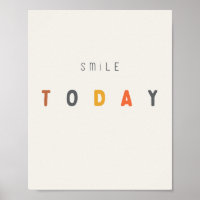 souriez aujourd'hui. Poster et impression