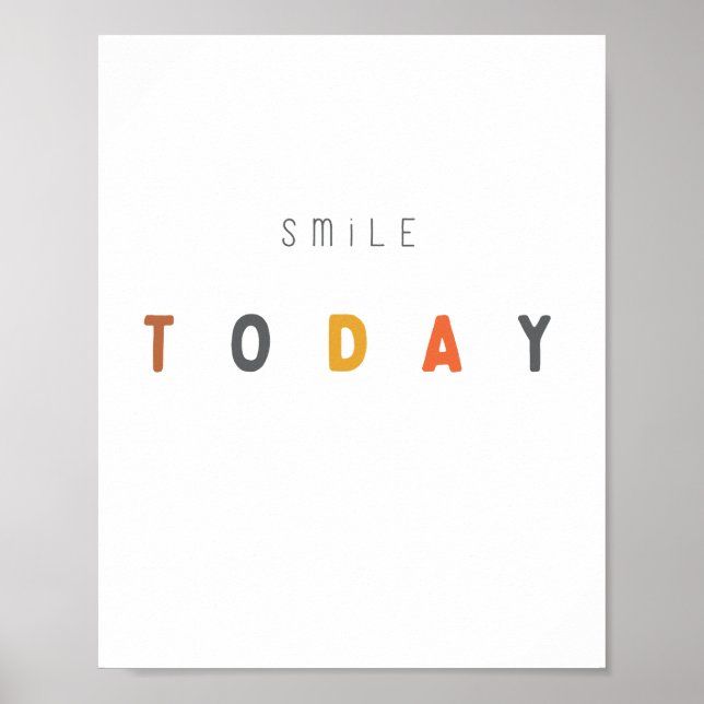 souriez aujourd'hui. Poster et impression (Devant)