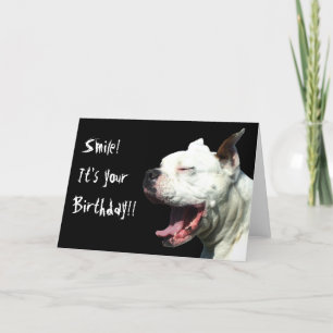 Souriez c'est votre anniversaire White Boxer carte