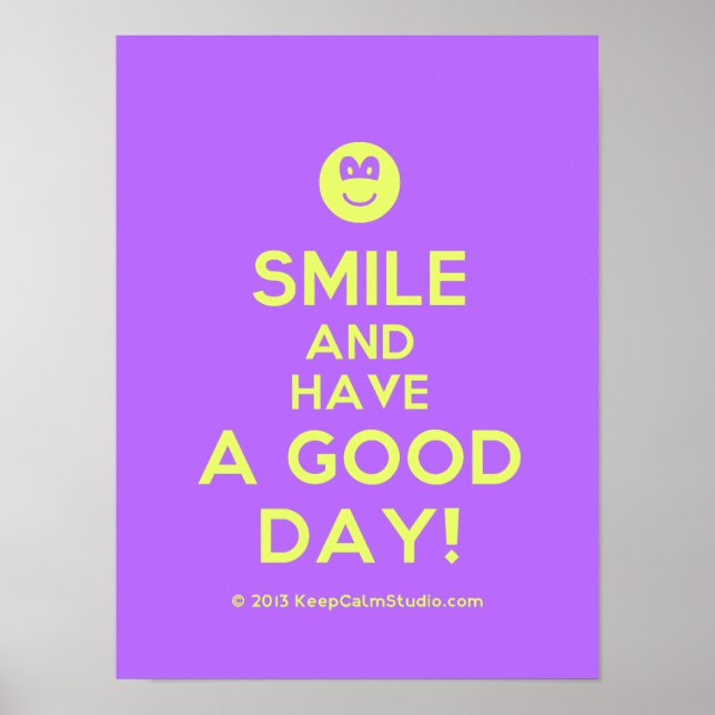 Souriez et Bonne Journée ! poster (Devant)
