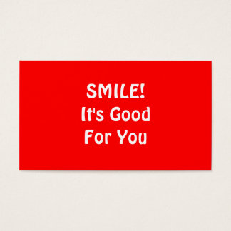SOURIRE ! C'est bon pour toi. Red.