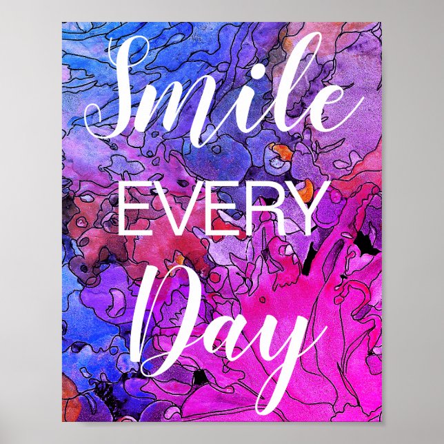 Sourire coloré chaque jour Poster 8"x10" (Devant)