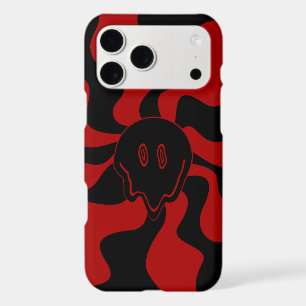 Sourire fondu rétro rouge et noir