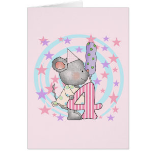 Souris 4e anniversaire T-shirts et cadeaux