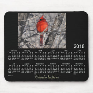 Souris Calendrier de 2018 cardinaux par le tapis de