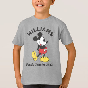 Souris classique Mickey   T-shirt vacances en fami