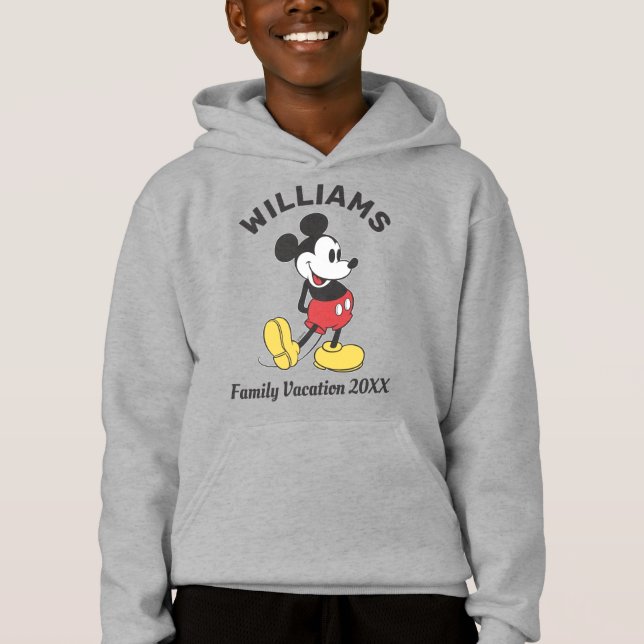 Souris classique Mickey | T-shirt vacances en fami (Devant)