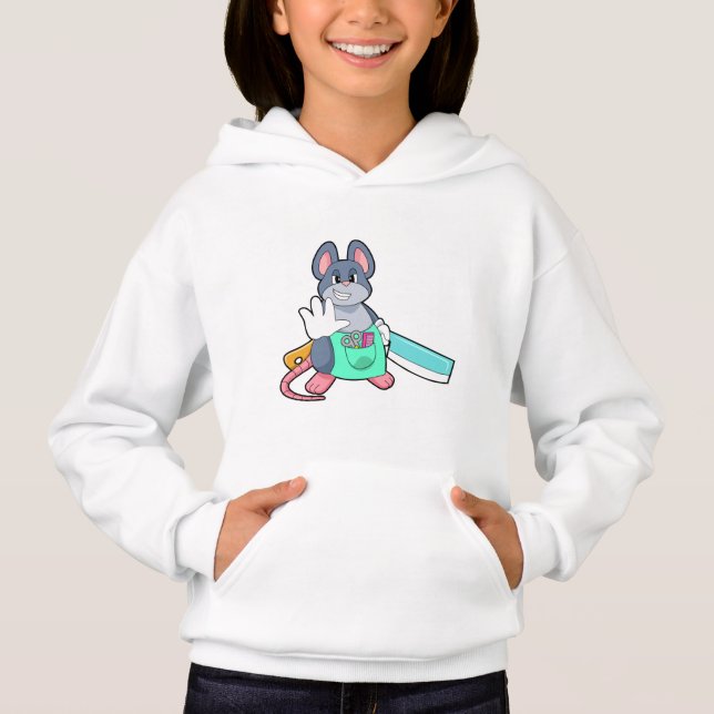 Souris comme coiffeur avec ciseaux et comble (Devant)