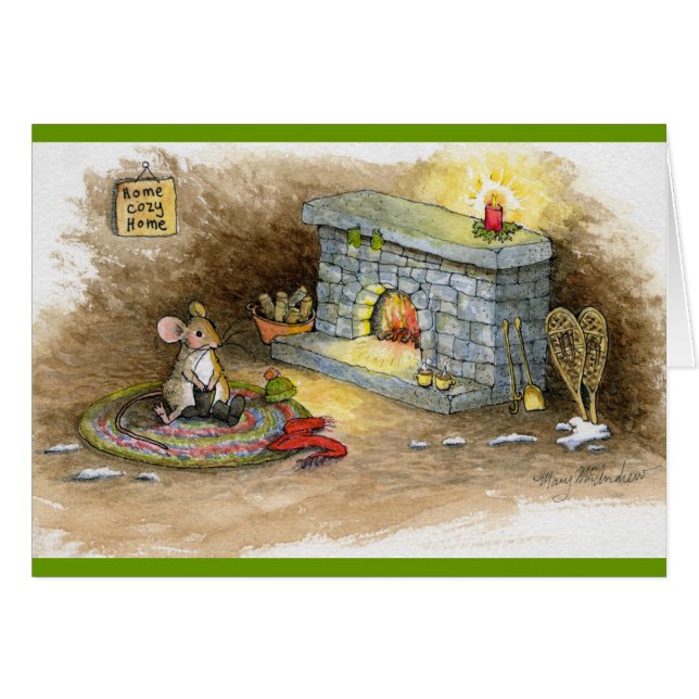 Souris confortable à la maison de Maison-Raquette (Devant horizontal)