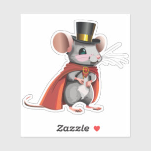 Souris Cute Dans Un Sticker De Vêtements Maire