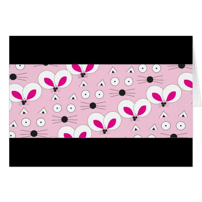 Souris de chat rose Motif (Devant horizontal)