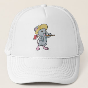 Souris en fermier avec Ax et Casquette