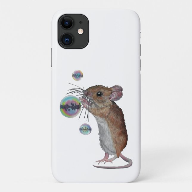 Souris et bulles coque iphone (Dos)