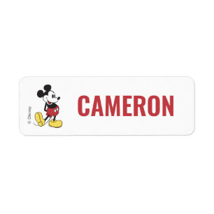 Souris Mickey personnalisée   Retour aux Étiquette