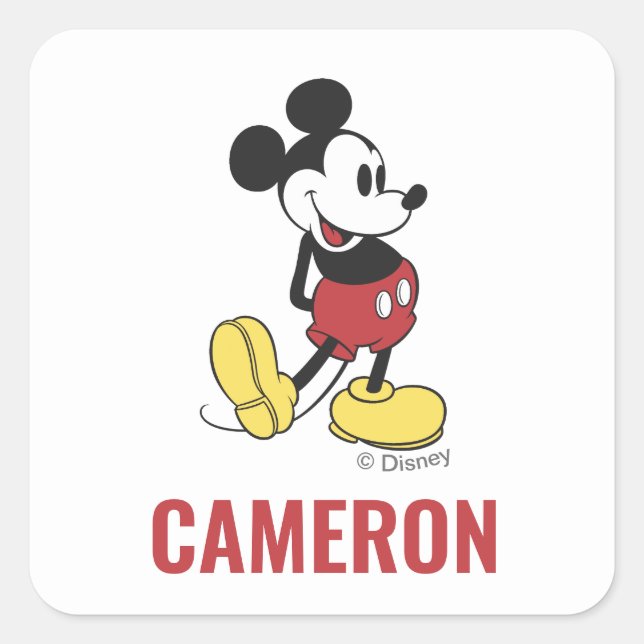 Souris Mickey personnalisée | Retour aux Étiquette (Devant)