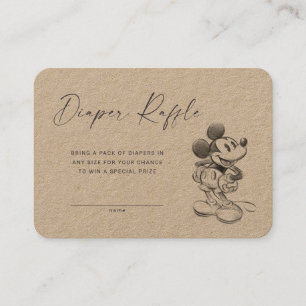 Souris Mickey Sketch Carte d'insertion de feuill