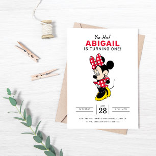 Souris Minnie moderne simple Invitation d'annivers