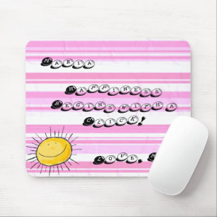 Souris Pink White Stripe Happy Sun Souse Pad! Tapis de so