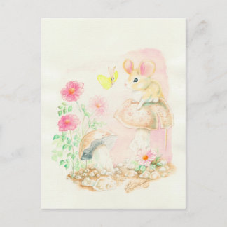 Souris sur l'art Potcards, cartes de voeux de