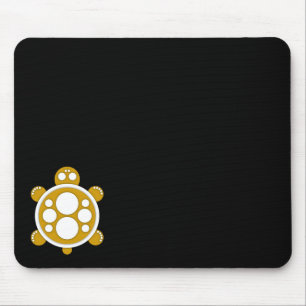Souris Tapis de souris, tortue ronde, noir blanc orange