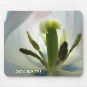 Souris Tulipes Fleur REGARDEZ À L'INTÉRIEUR ! tapis de so