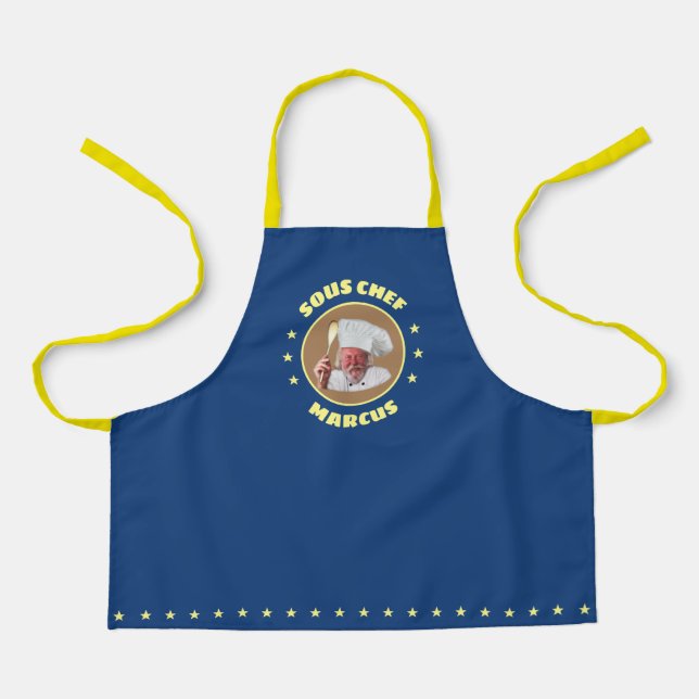 Sous-Chef Apron with your Name (and Photo?) (Front)