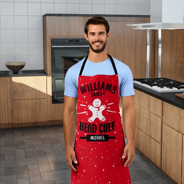 Sous-chef de Noël personnalisé, Tablier de famille (Créateur téléchargé)