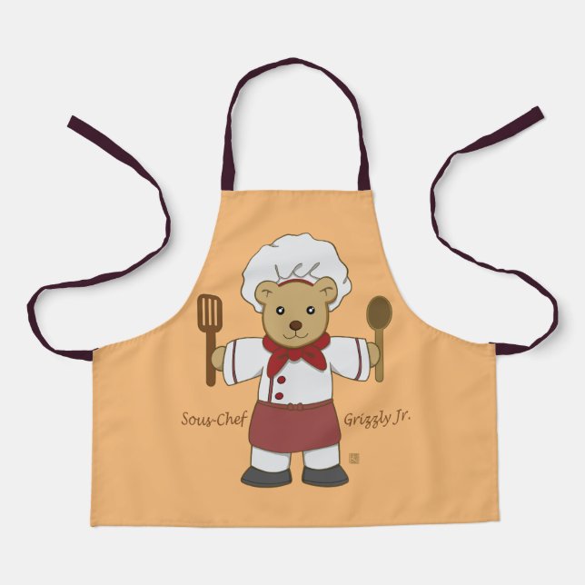 Sous-Chef Grizzly Jr. Kids Apron (Front)