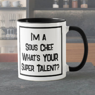 Sous-chef Super Talent. Mug Café Deux Tons