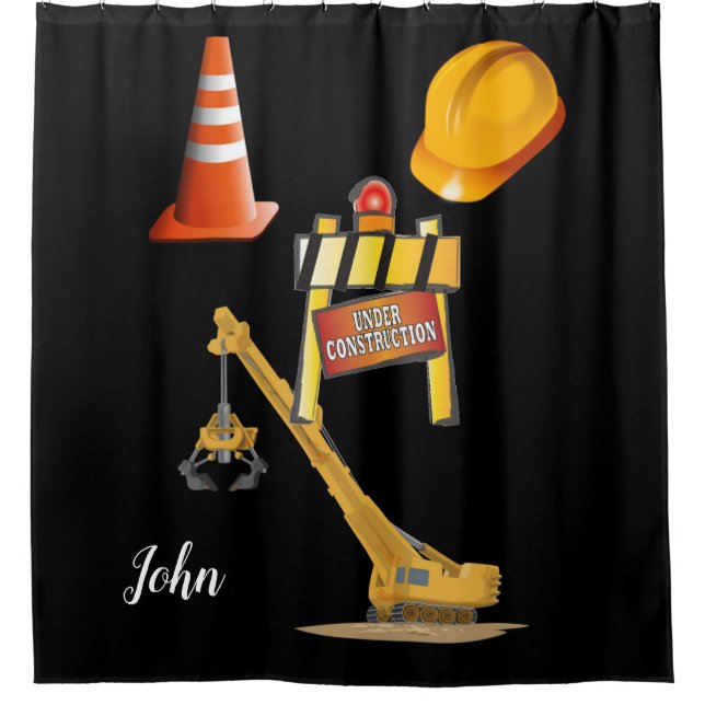 Sous construction homme grotte rideau de douche (Devant)