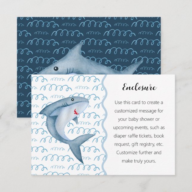 Sous la carte de fermeture du Baby shower de requi (Devant / Derrière)