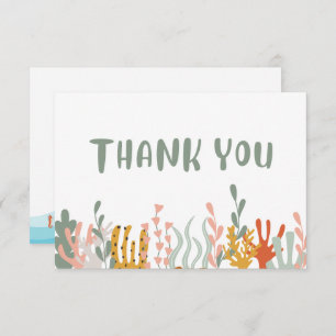 Sous La Carte de remerciements De La Mer