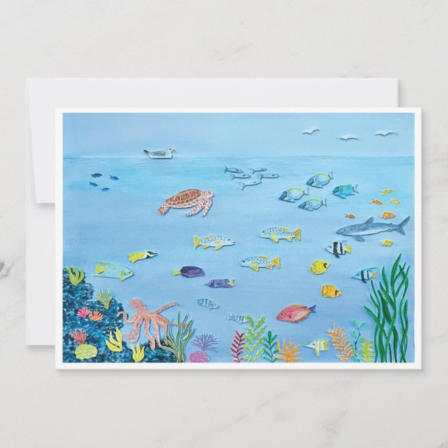 Sous la carte postale maritime (Devant)