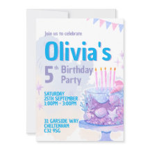 Sous la mer 5e anniversaire de fête Invitation