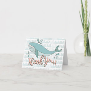 Sous la mer Baleine Carte de remerciements