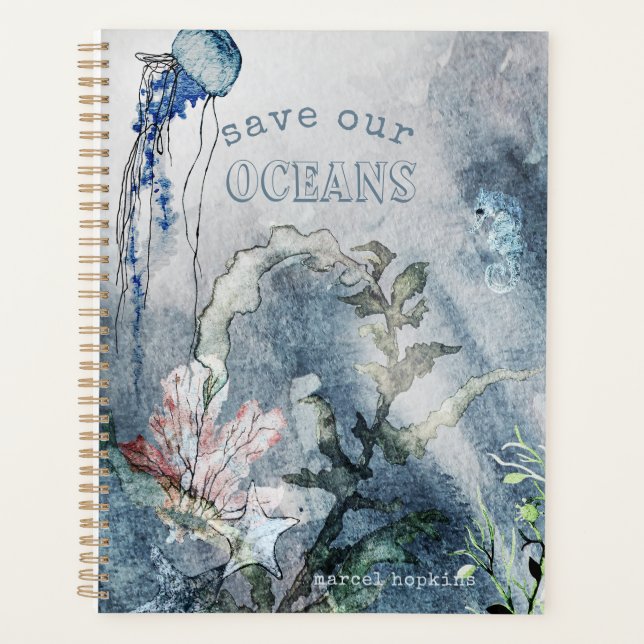 Sous la mer Créatures aquarelle scène (Devant)