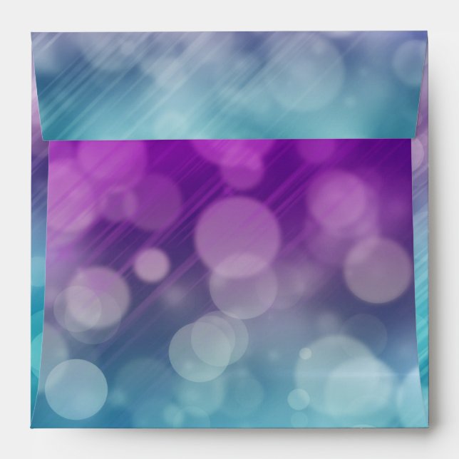 Sous la mer Enveloppe Carré Invitation enchantée (Dos (Haut rabat))