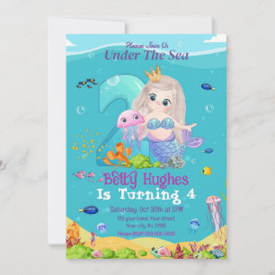 Sous la mer Invitation d'anniversaire 2