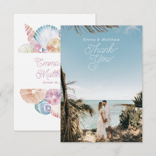 Sous la mer Photo Mariage Carte de remerciements