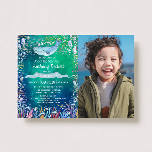 Sous la mer Photo Quel âge Anniversaire Invitation