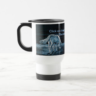 Sous la tasse de voyage de message de cheval de