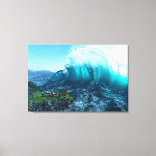 Sous la toile de vague Impression