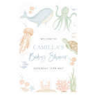 Sous Le Baby shower De Mer Affiche de bienvenue 24