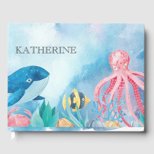 Sous le Baby shower de mer Livre d'or (Recto)