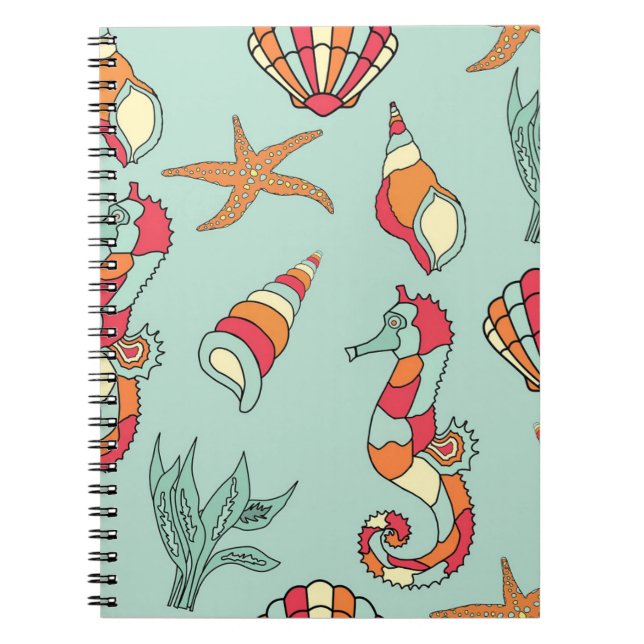 Sous le carnet de notes à spirale de mer (Devant)