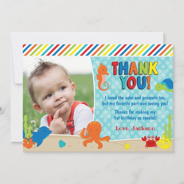 Sous le carte de remerciements d'anniversaire de (Devant)