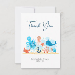 Sous le Carte de remerciements du Baby shower mari